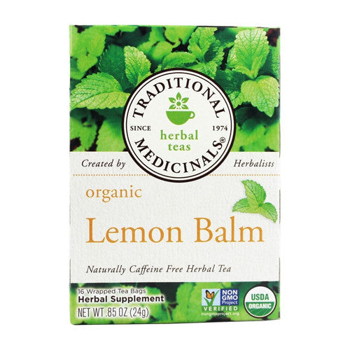 Traditional Medicinals Organic Herbal Tea, Lemon Balm, 16 Tea Bags